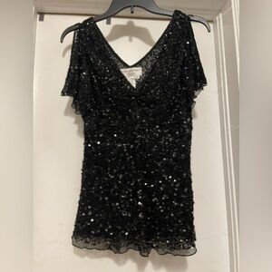 Black Sequined top Medium